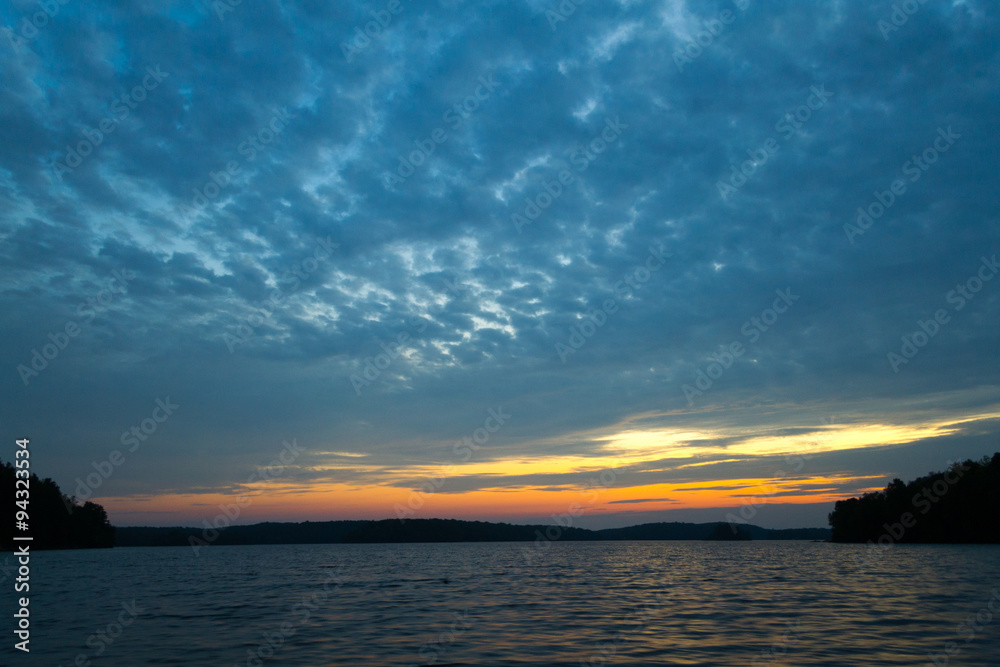 Sunset in duck lake Sunset in duck lake