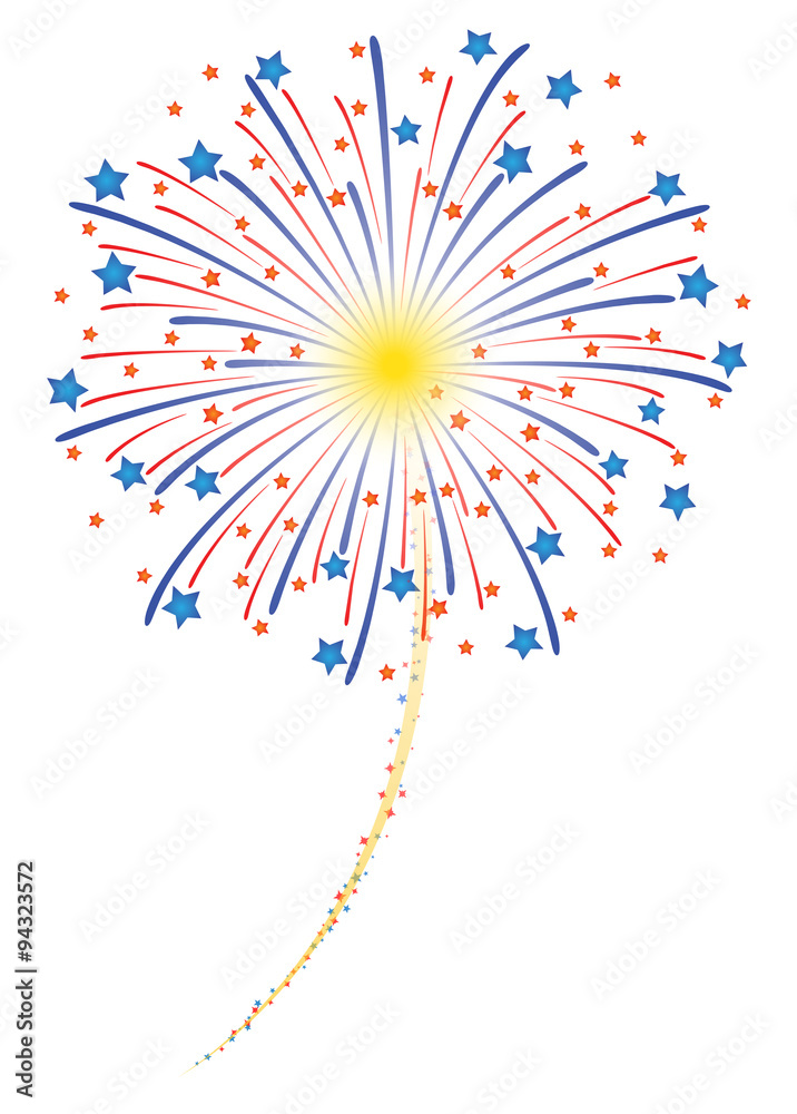 Fireworks celebration vector illustration