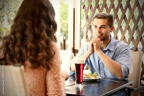 young couple flirting on ca...