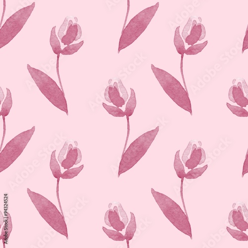 Simple floral background 5. Watercolor seamless pattern