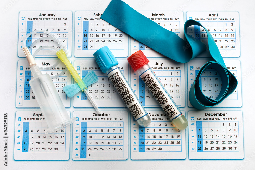 useful for a blood draw in hospital / blood tubes, needle and