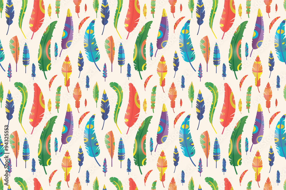Feathers vector seamless pattern Feathers vector seamless pattern