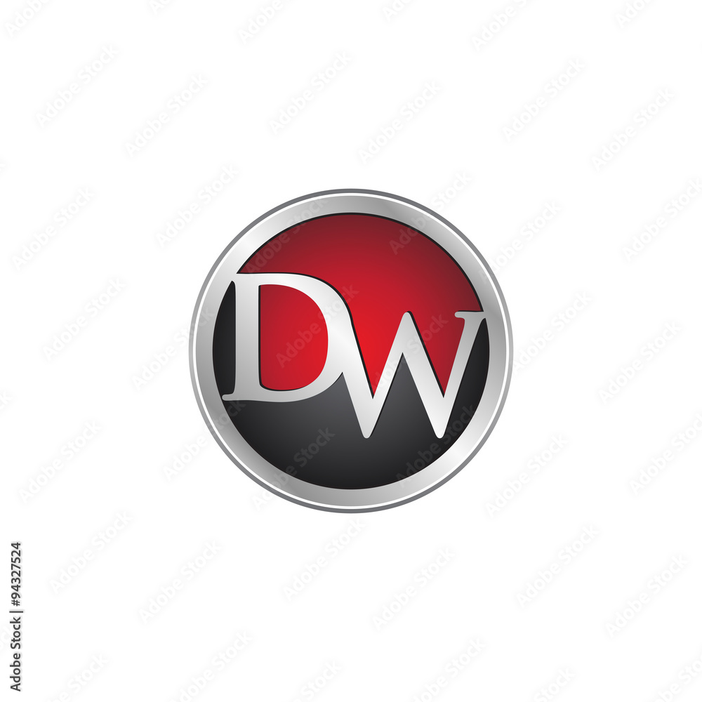 DW initial circle logo red DW initial circle logo red