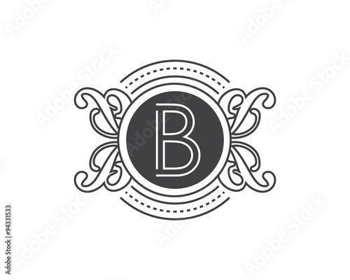 B Monogram Luxury Logo