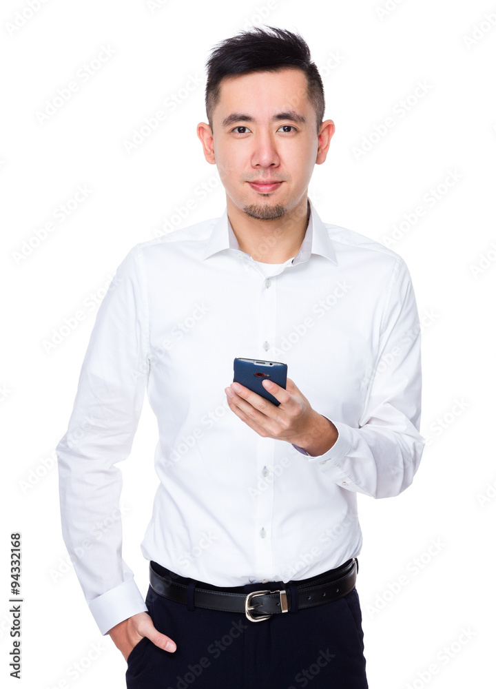 Businessman use of the cellphone Businessman use of the cellphone