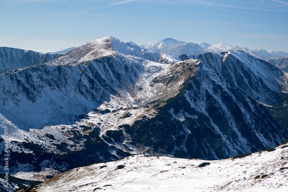 Snow-draped valley in the High Tatras, Slovakia
