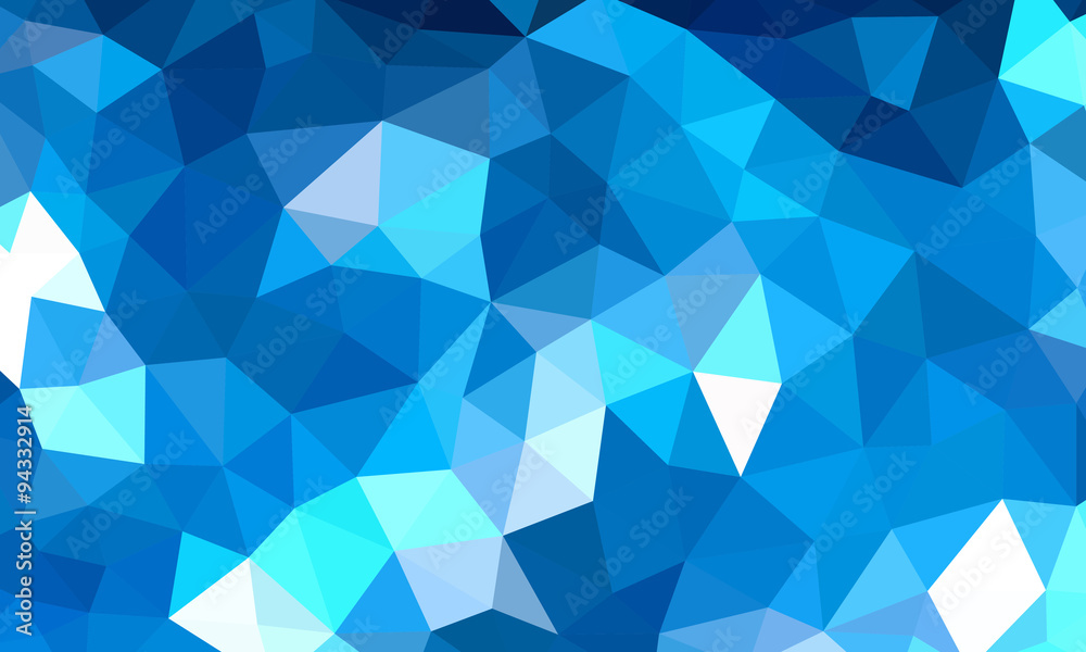 Fototapeta premium low poly background blue 3