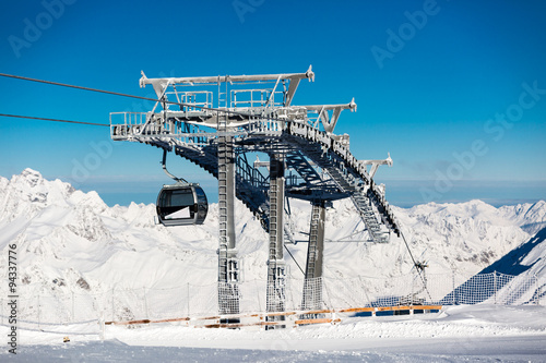 Schwarze Schneid gondola at Soelden