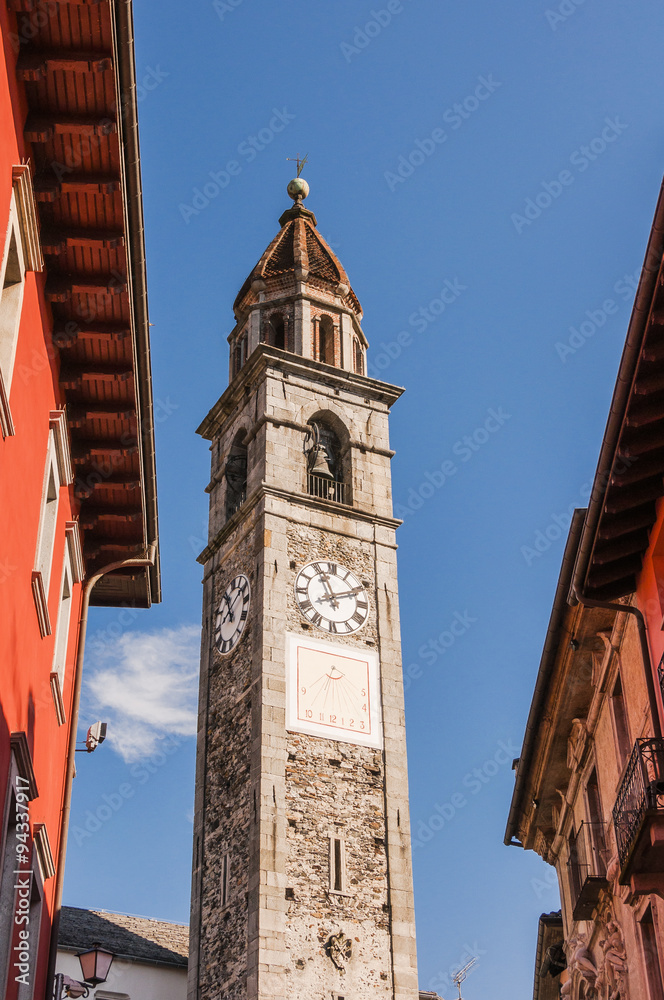 Ascona, Altstadt, Stadt, Kirche, Kirchturm, santi pietro e paolo, Altstadtgassen, Altstadthäuser, See, Lago Maggiore, Tessin, Schweiz