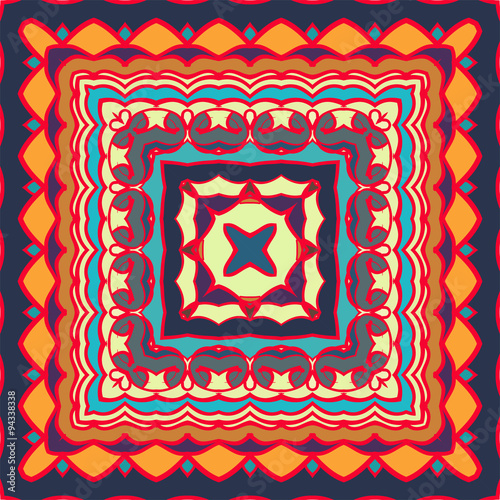Colorful geometric pattern, vector illustration. Gray, orange, yellow colors