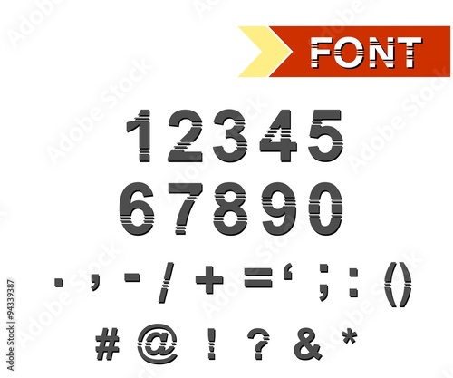 the font characters