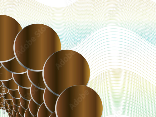 Abstract circles twister blend background