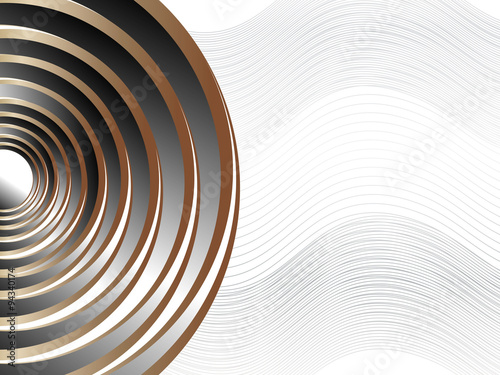 Abstract circles twister blend background