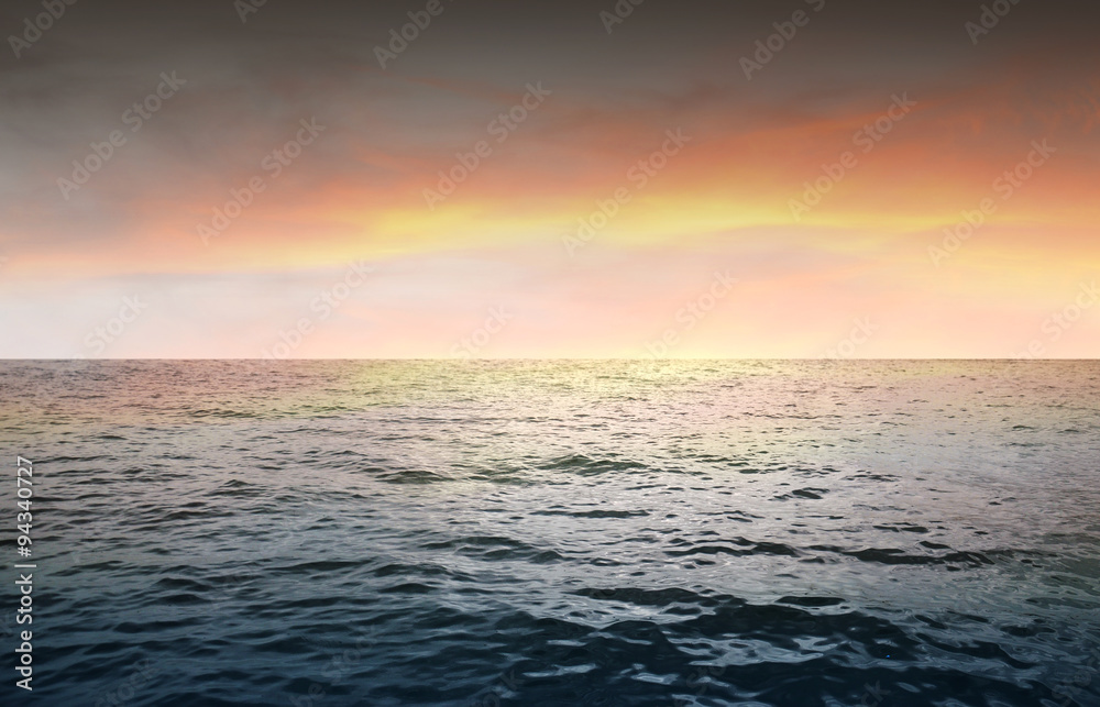 Atlantic ocean during sunset