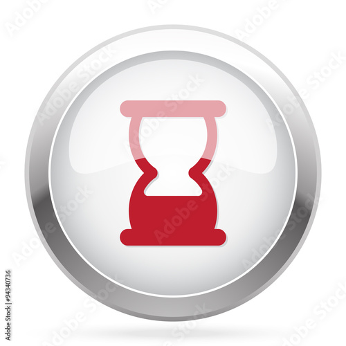 Red Hourglass icon on chrome web button