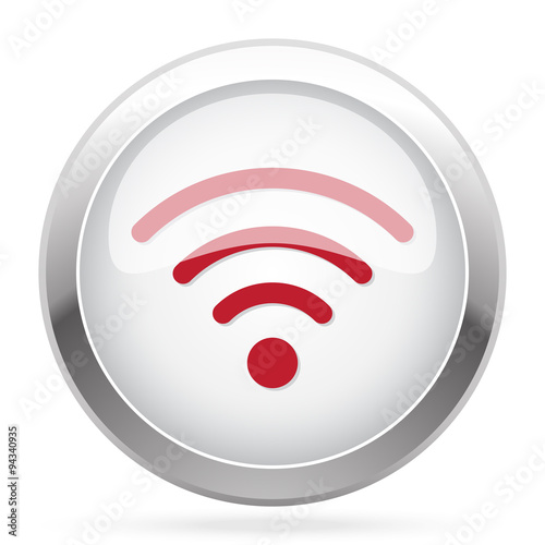 Red Wireless icon on chrome web button
