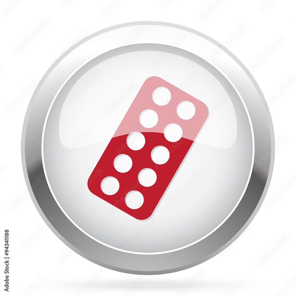 Red Tablet Strip icon on chrome web button