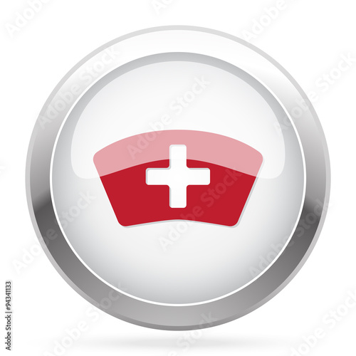 Red Nurse icon on chrome web button