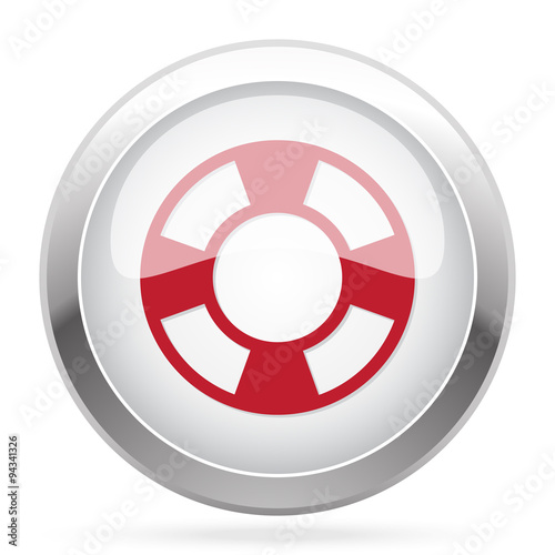Red Life Buoy icon on chrome web button