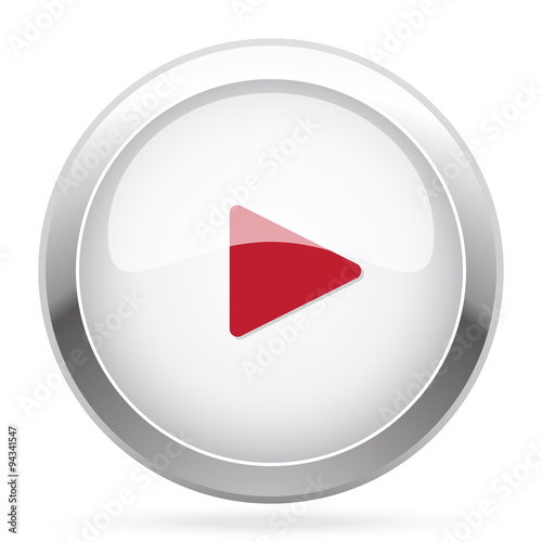 Red Play icon on chrome web button