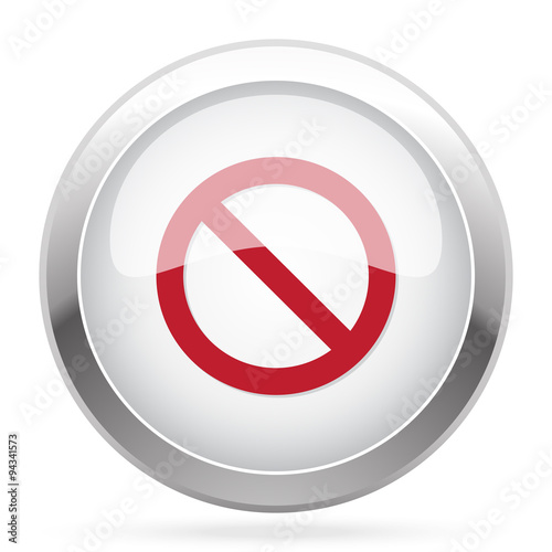 Red Forbidden icon on chrome web button