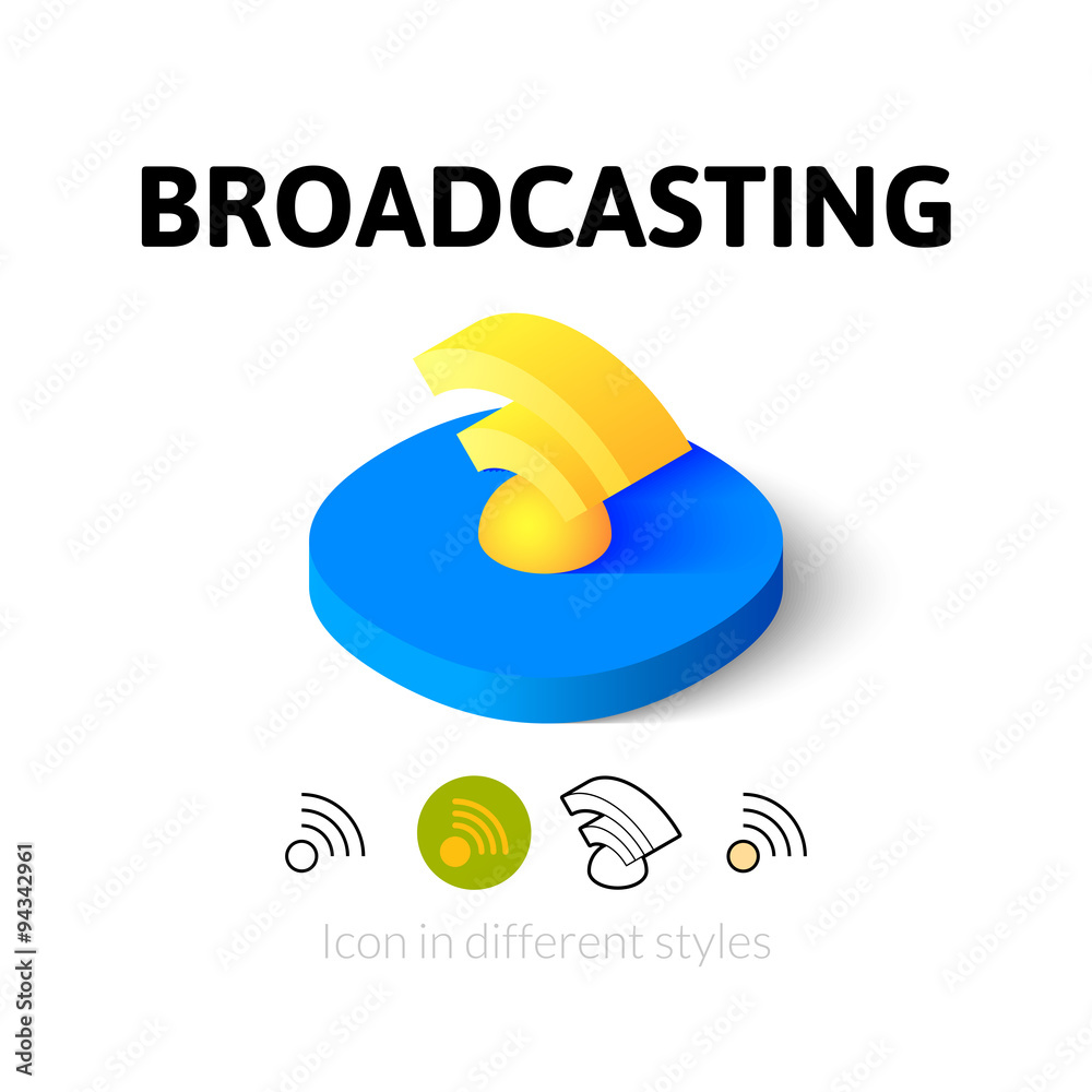 Obraz premium Broadcasting icon in different style