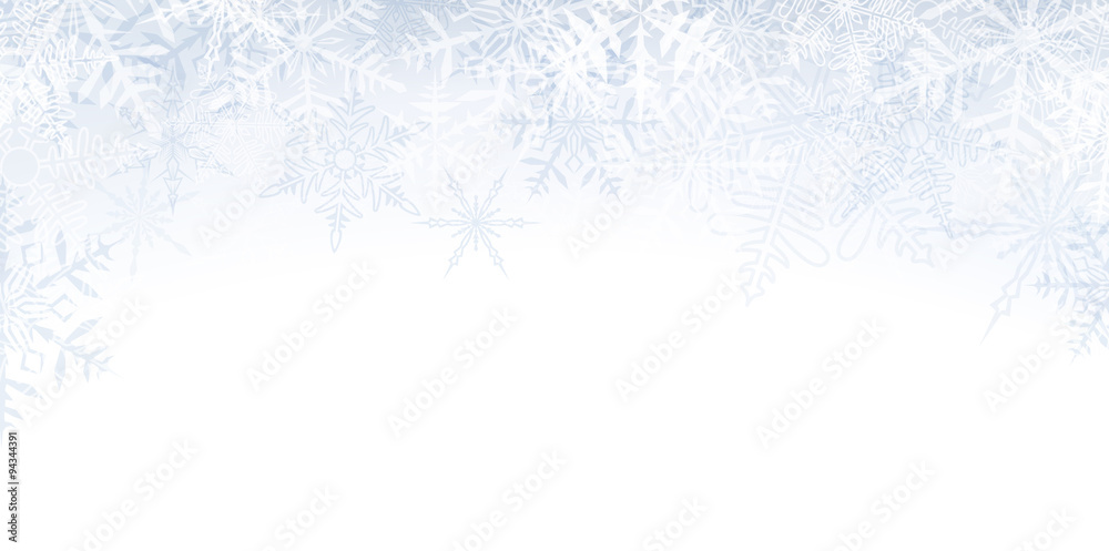 Christmas banner with crystallic snowflakes.