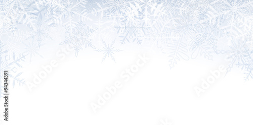 Christmas banner with crystallic snowflakes.