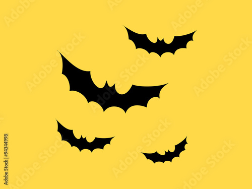 Fledermaus Silhouetten (Orange)