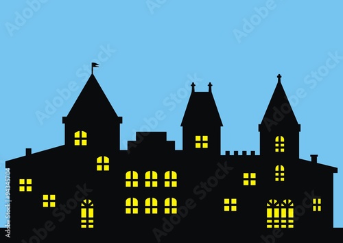 castle in night