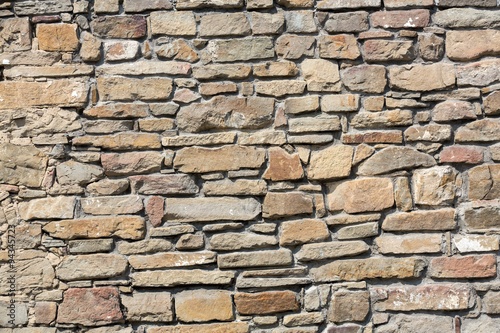 part of a stone wall  for background or texture.