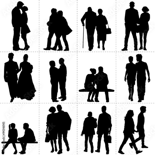 Silhouettes de couples