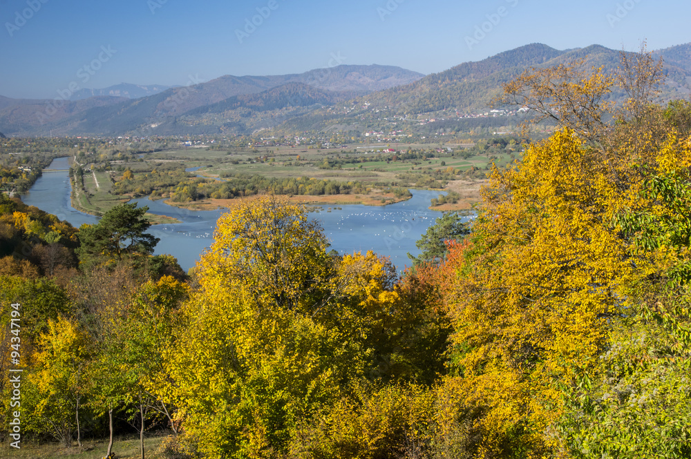 Beautiful valley in autumn