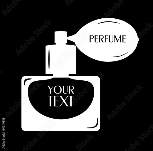 PERFUME BLACK & WHITE/ perfume bottle a black white vector image