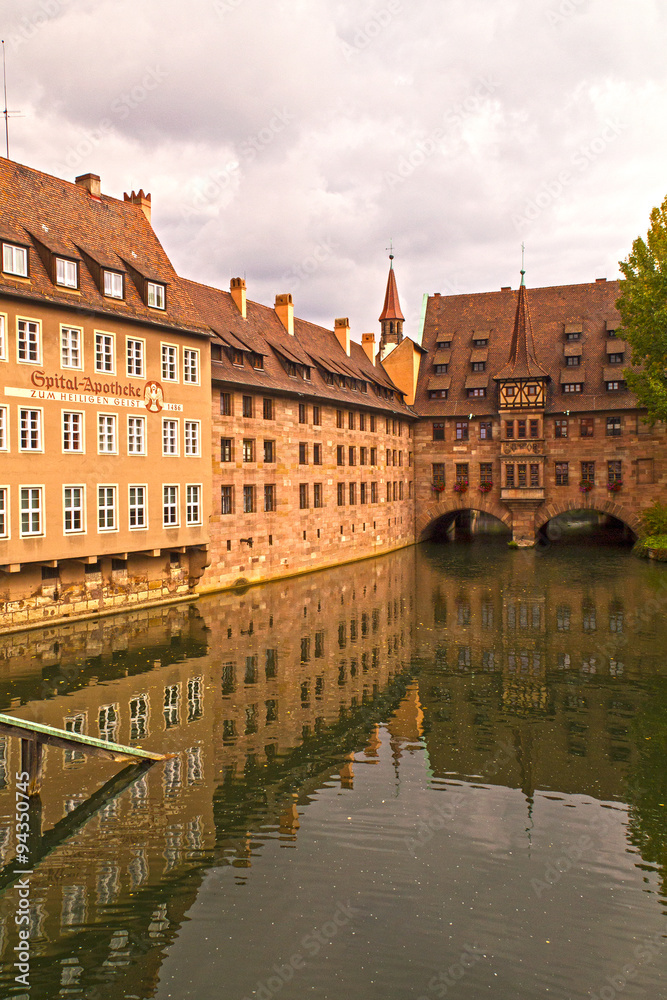 Nuremberg Hospital and Old Pharmacy Buildings, Bavaria, Germany.