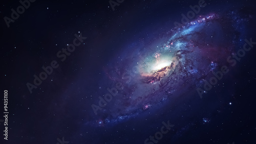 Awesome spiral galaxy many light years far from the Earth. Elements furnished by NASA photo