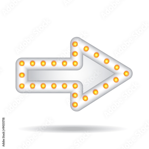 Glowing neon arrow