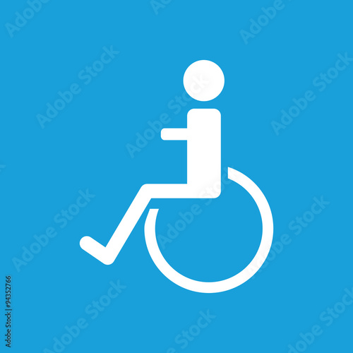 Disabled icon, white