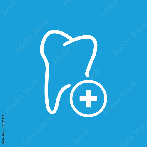 Add tooth icon, white