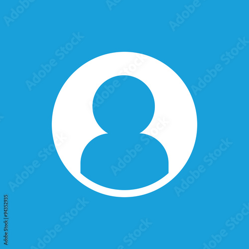 Profile icon, white