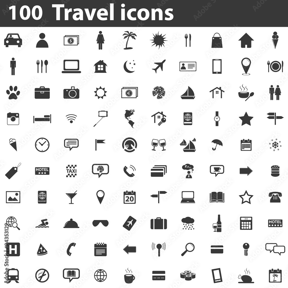 100 Travel icons 100 Travel icons