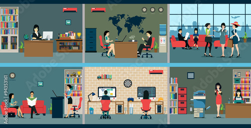 Employees who work in various departments in the area.