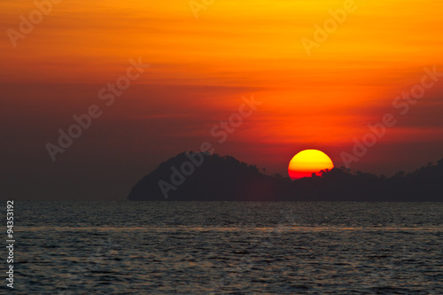 Sunset at the beach in thailand © jeancliclac