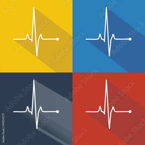 Vector pulse icons set
