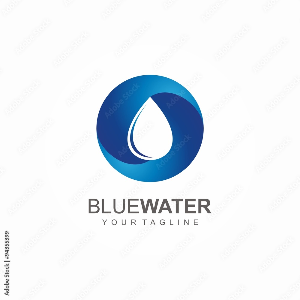 Water drop Logo design 3D vector template. Infinite Aqua droplet Logotype idea Water drop Logo design 3D vector template. Infinite Aqua droplet Logotype idea