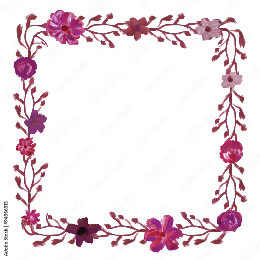 Obraz premium Square floral frame.