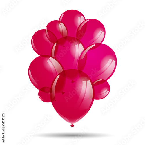 Vector Illustration of Pink Balloons