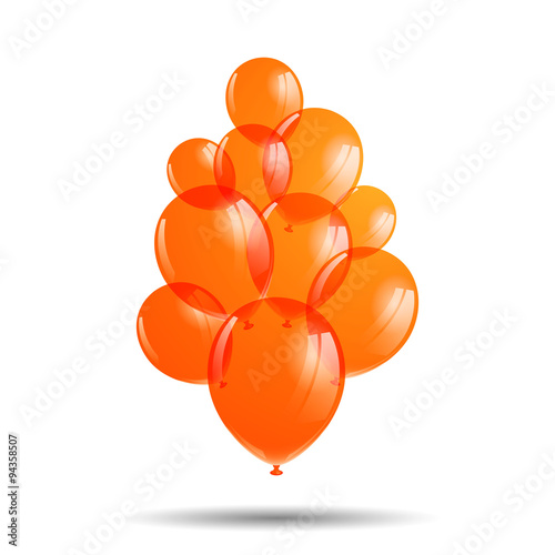 Vector Illustration of Orange Balloons