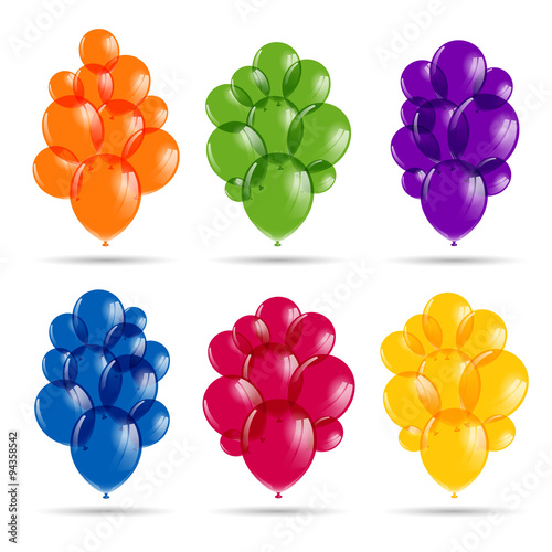 Vector Illustration of Colorful Balloons