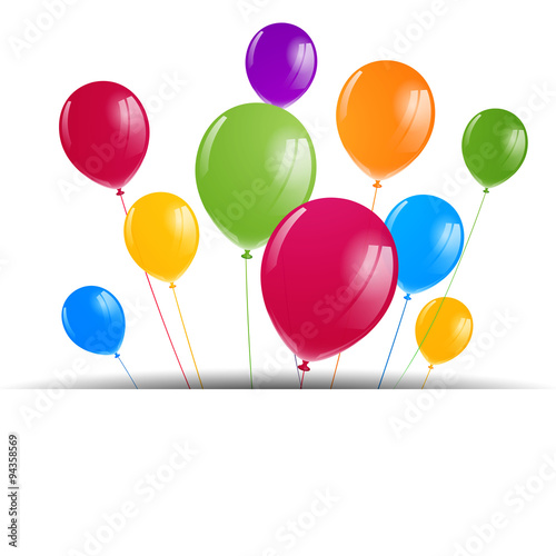 Vector Illustration of Colorful Balloons